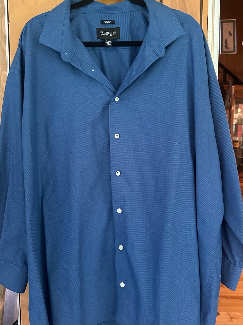 Awearness by Kenneth Cole Blue Button-Up Shirt for Men 20 34/35